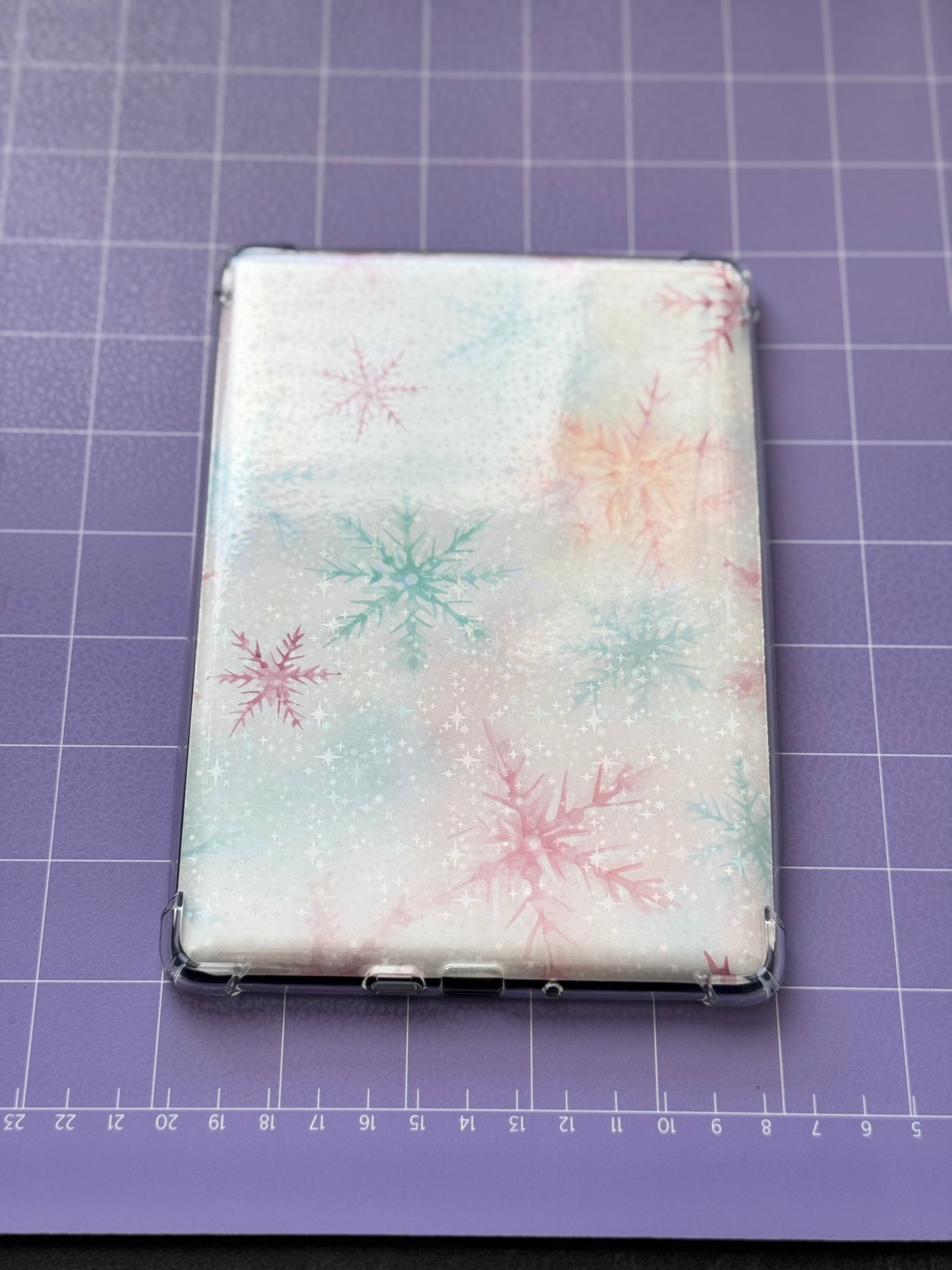 Pink Snowflakes Christmas Kindle Insert