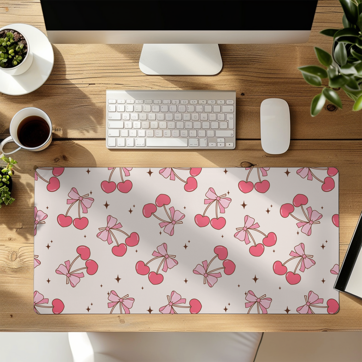 Cherries and Bows Gaming mouse pad