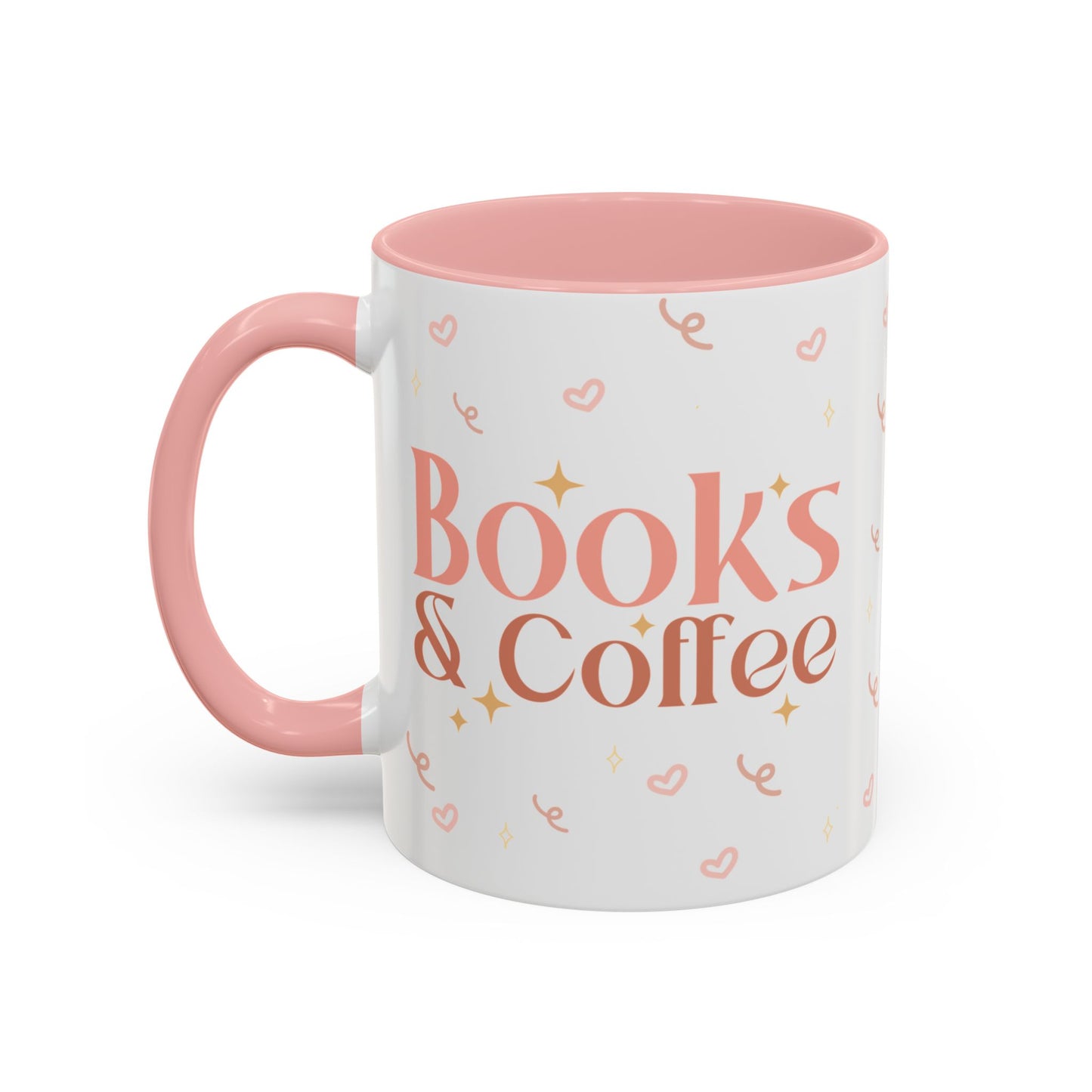 Books and Coffee Pink Mug