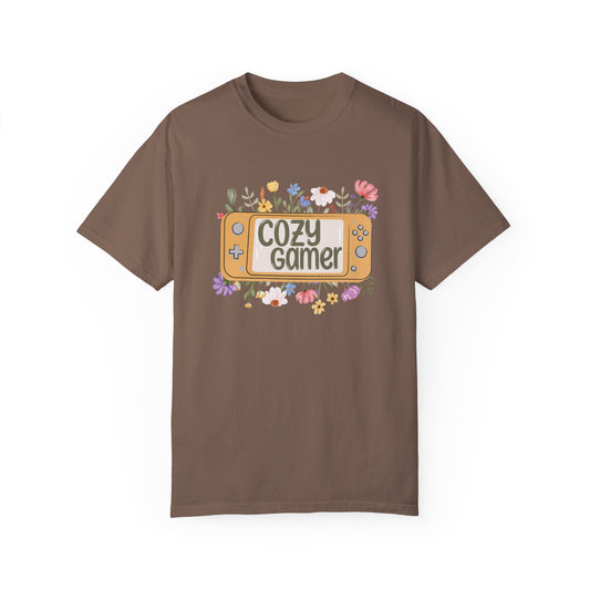 Cozy Gamer Floral T Shirt Comfort Colors