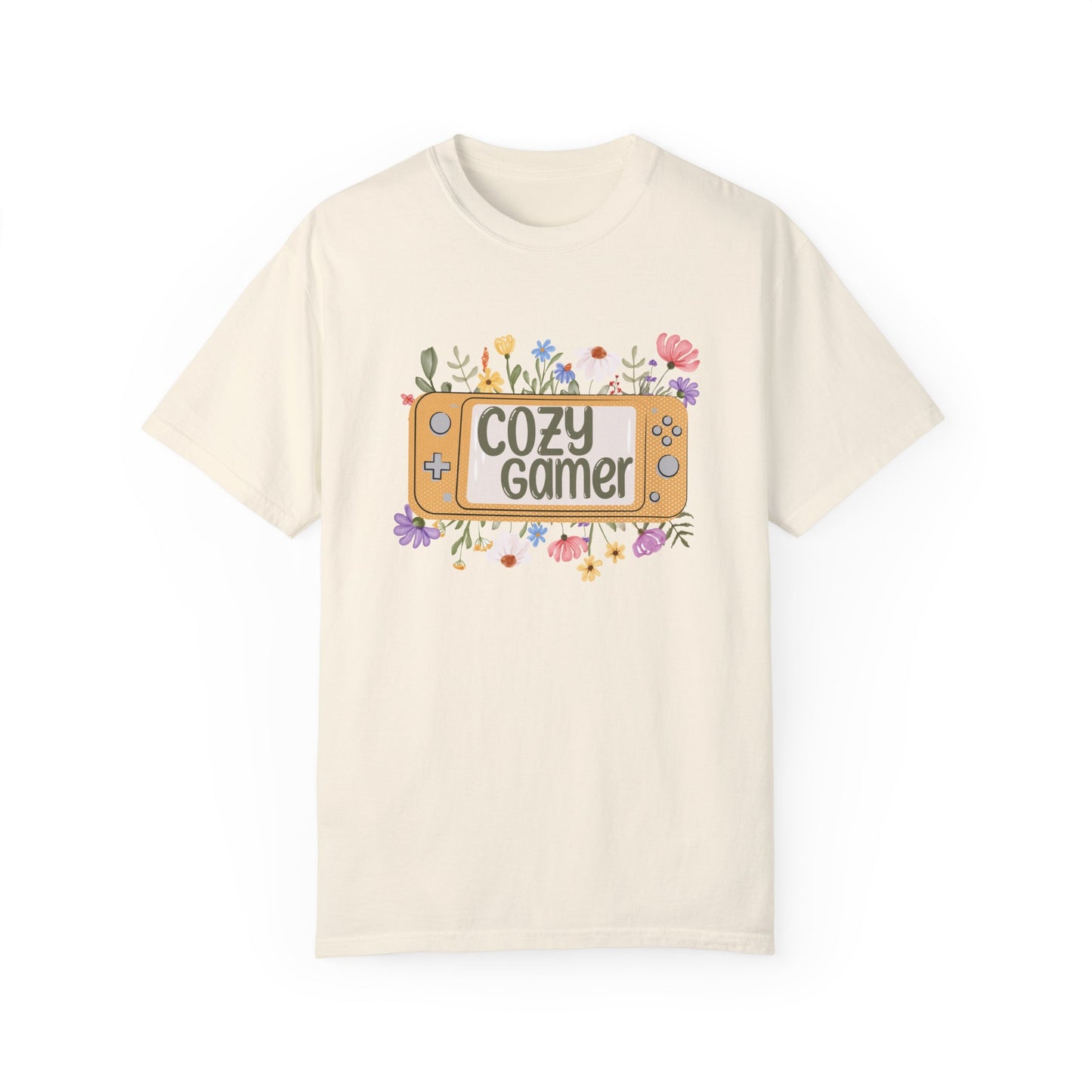 Cozy Gamer Floral T Shirt Comfort Colors