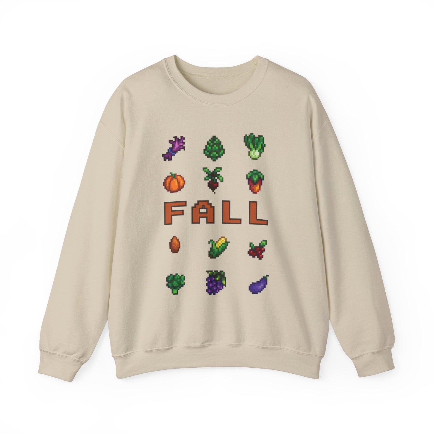 Fall Stardew Valley Crops Cozy Gamer Sweatshirt