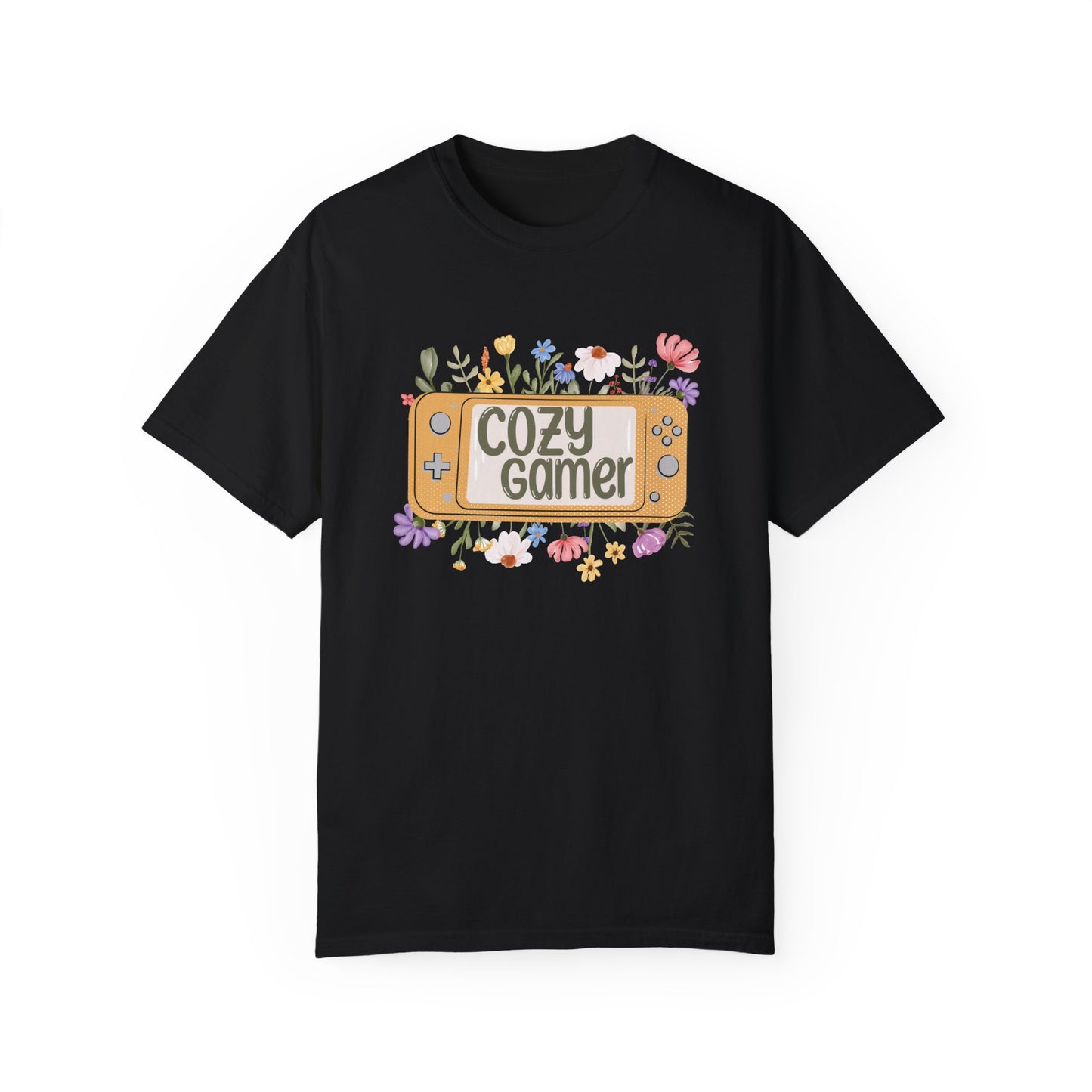 Cozy Gamer Floral T Shirt Comfort Colors