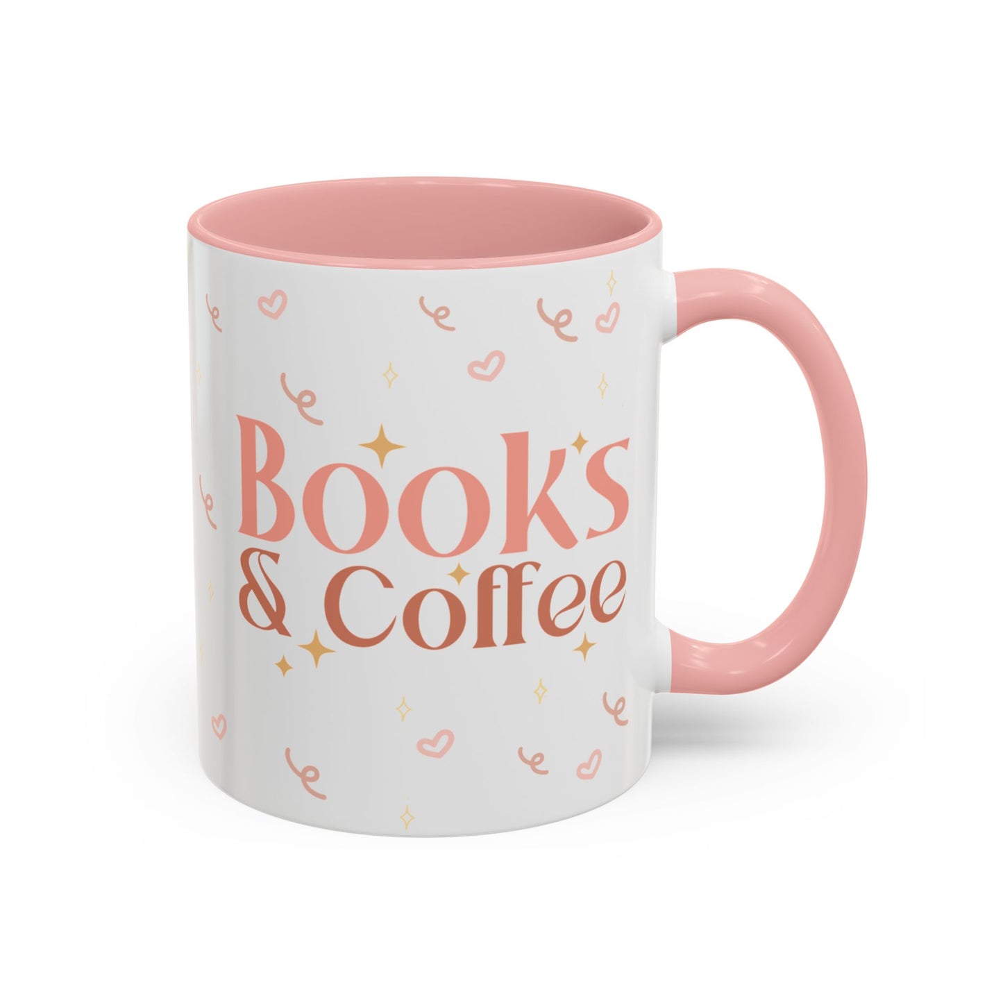 Books and Coffee Pink Mug