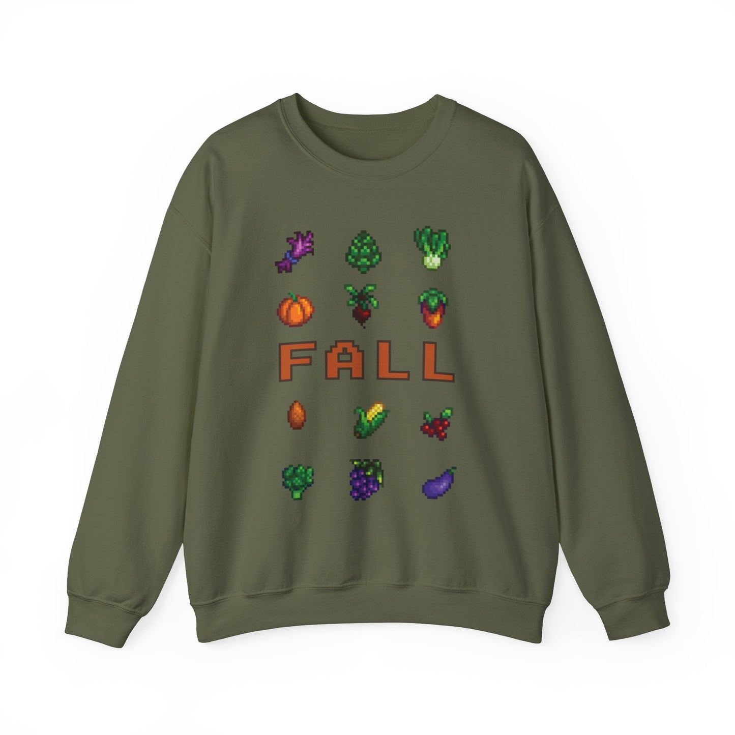 Fall Stardew Valley Crops Cozy Gamer Sweatshirt