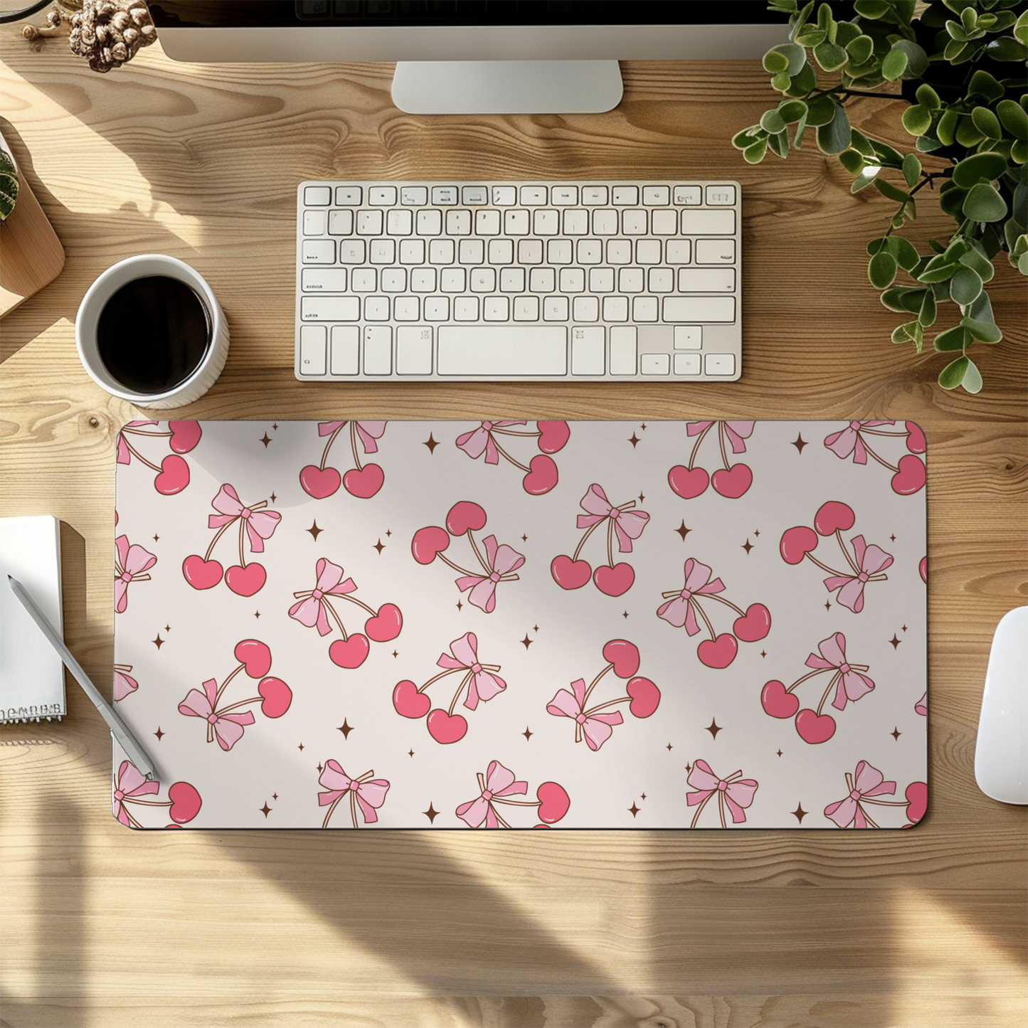 Cherries and Bows Gaming mouse pad