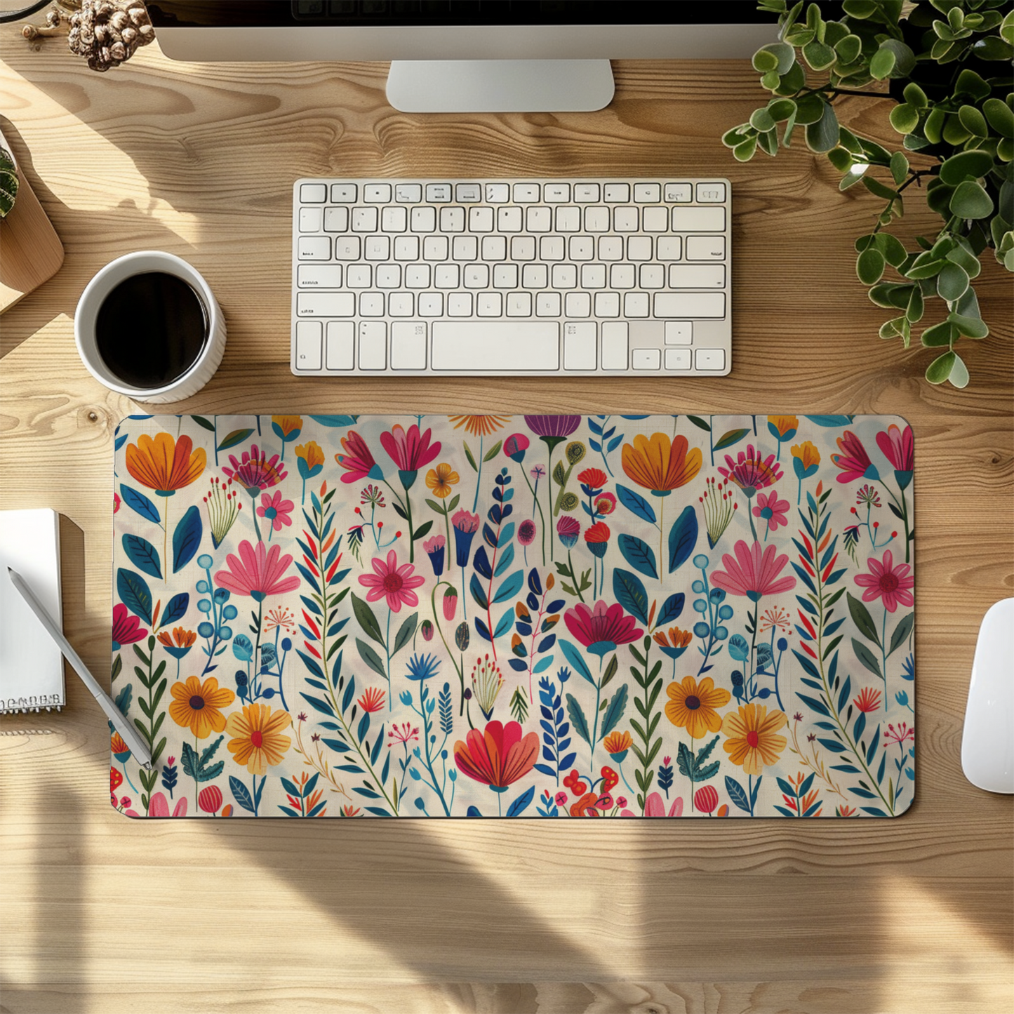 Hand drawn Floral Gaming mouse pad