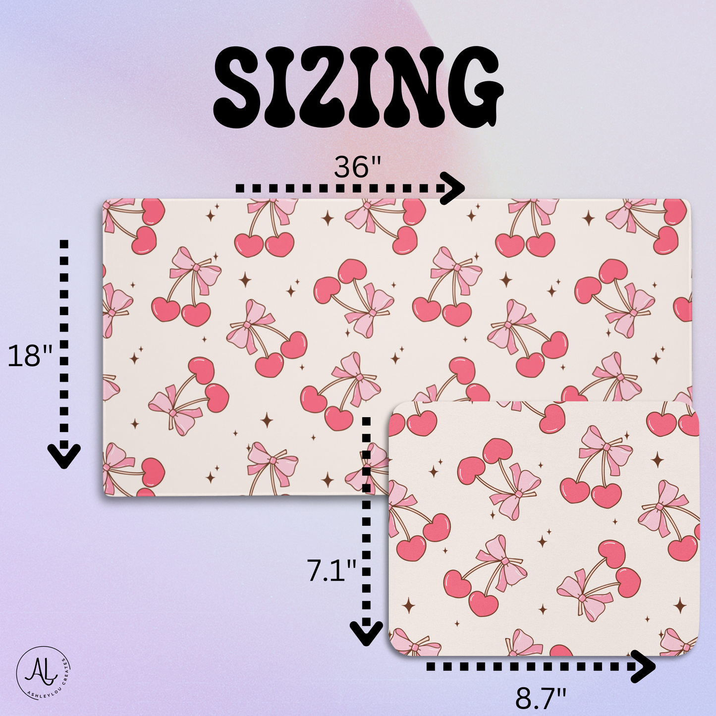 Cherries and Bows Gaming mouse pad