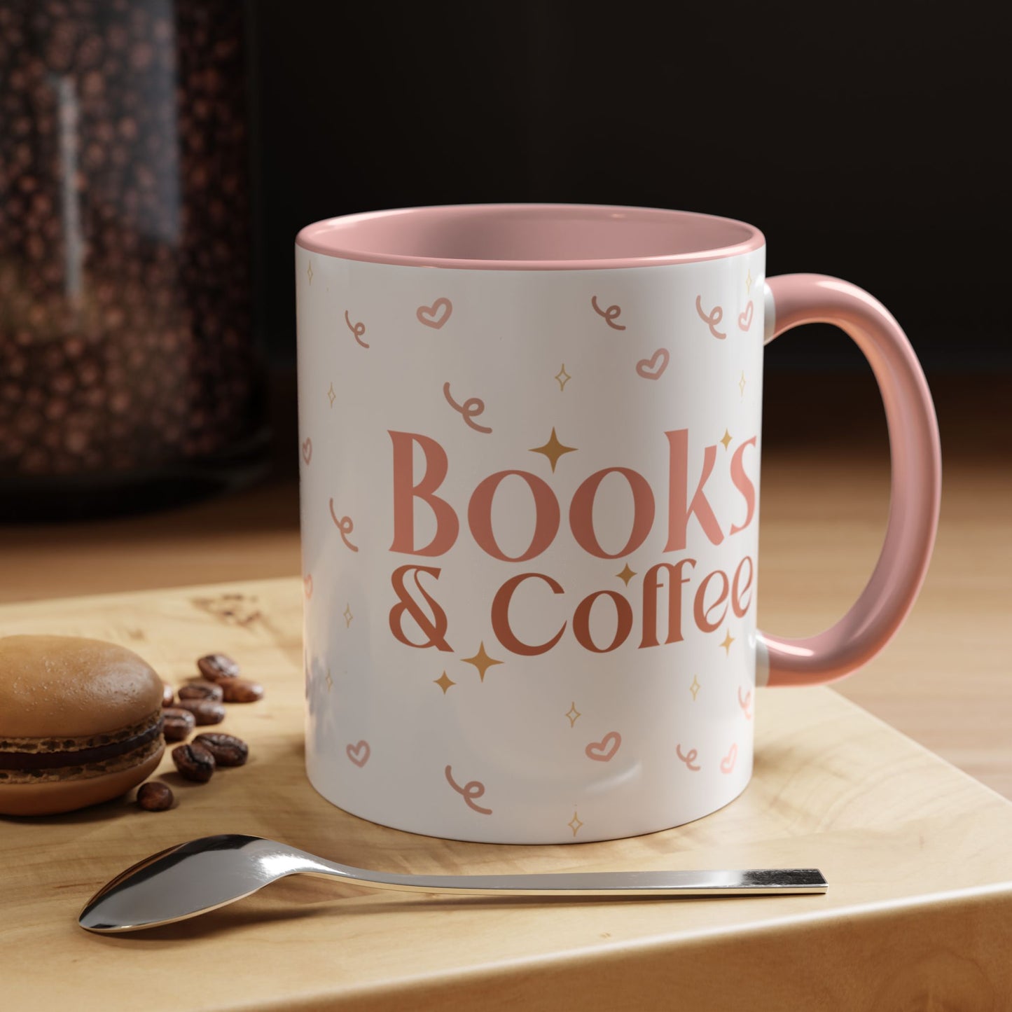 Books and Coffee Pink Mug