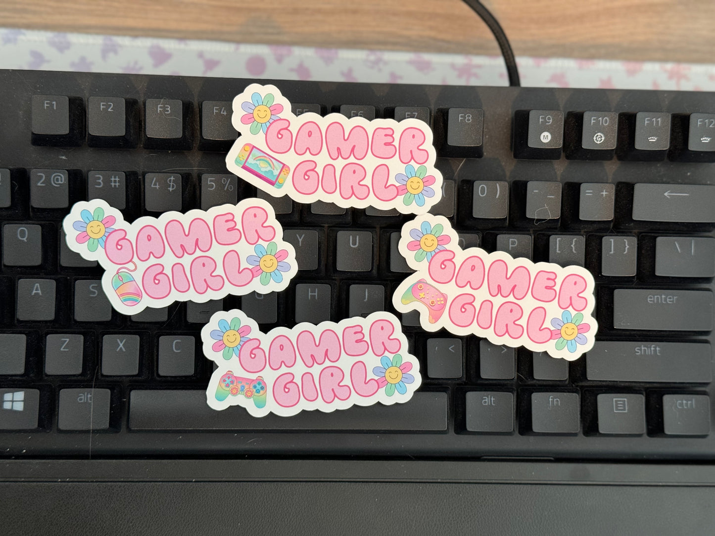 Gamer Girl Retro Sticker