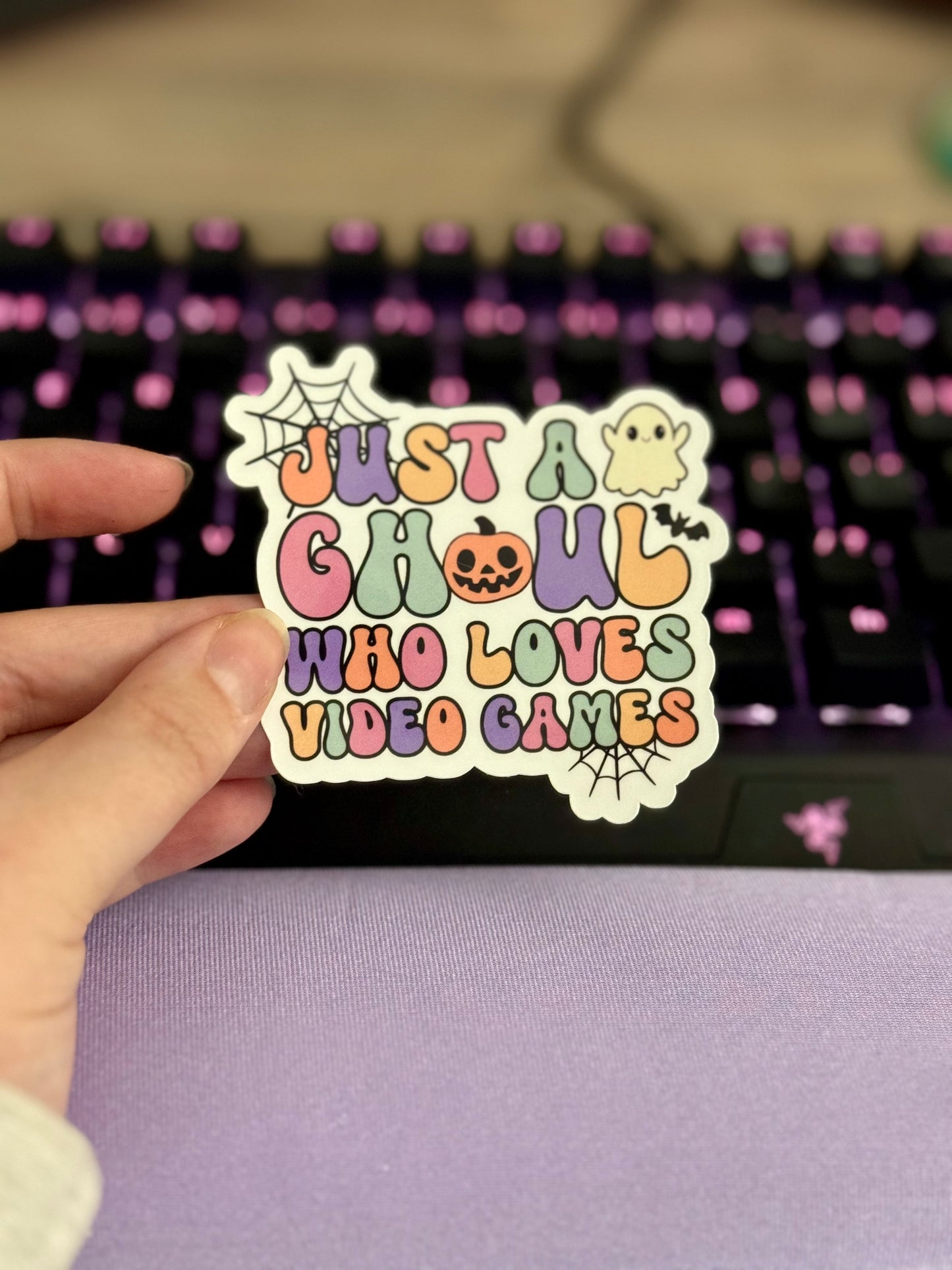 Just a Ghoul Who Loves Video Games Sticker