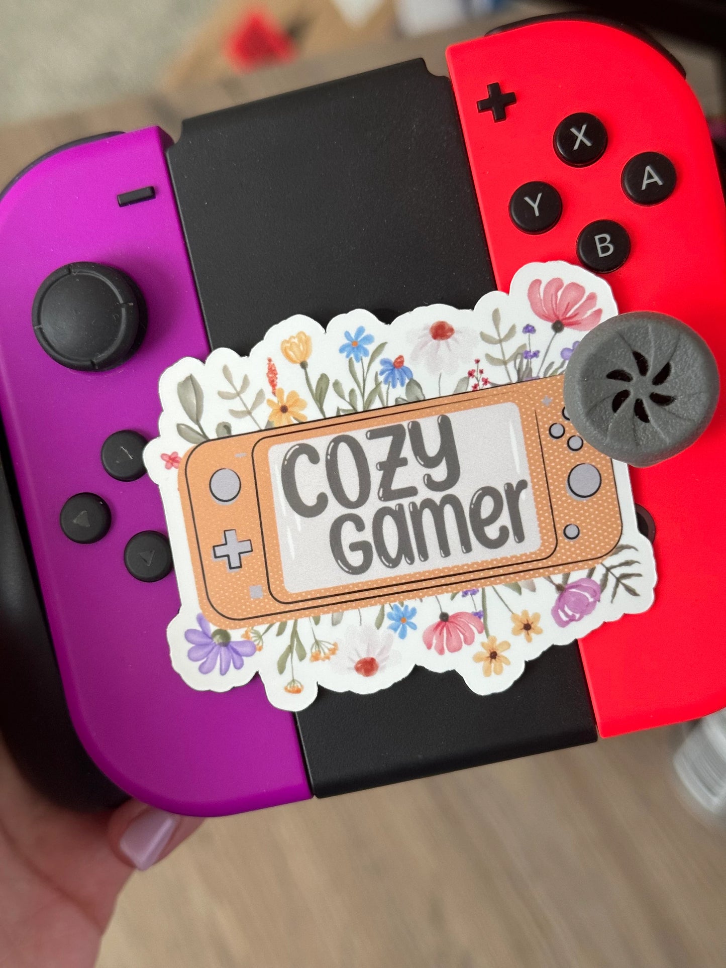 Cozy Gamer Floral Sticker