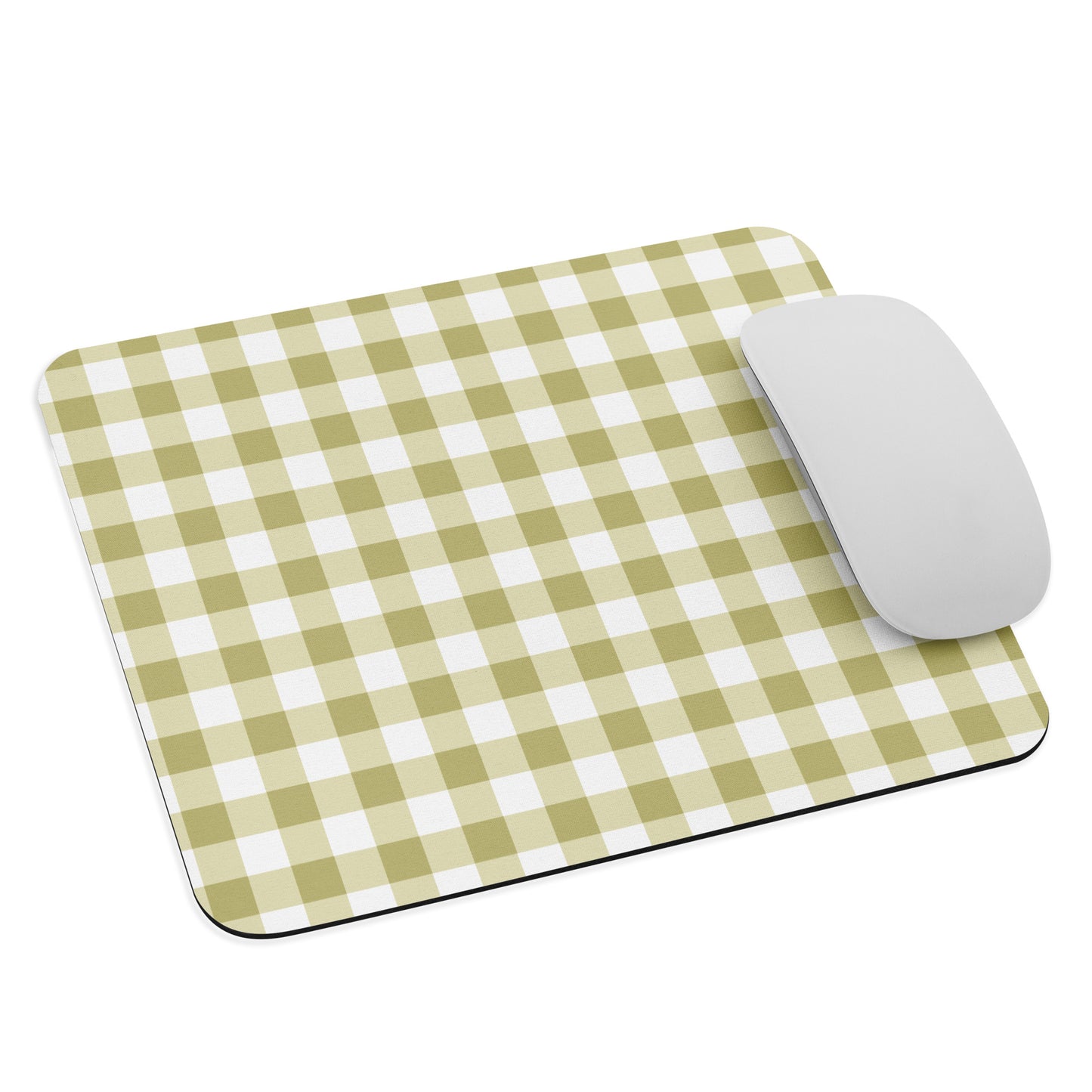 Green Gingham Gaming mouse pad